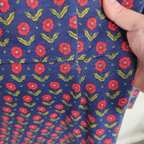 Boden Penelope Jersey Long Sleeve Dress Navy Daisy Foliage Size 10 Petite - Picture 13 of 16